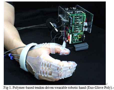Polymer-based tendon-driven wearable robotic hand (Exo-Glove Poly)